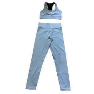 Noli Light Blue High Waist Athletic Leggings Set